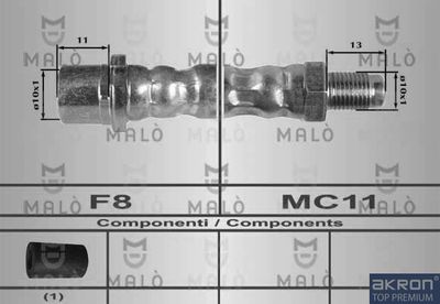80599 AKRON-MALÒ Тормозной шланг