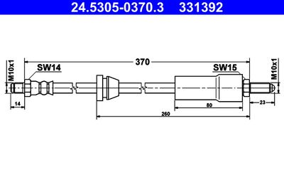 24530503703 ATE Тормозной шланг