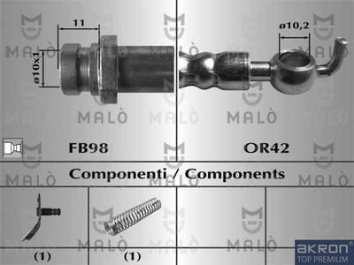 80782 AKRON-MALÒ Тормозной шланг