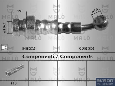 80902 AKRON-MALÒ Тормозной шланг
