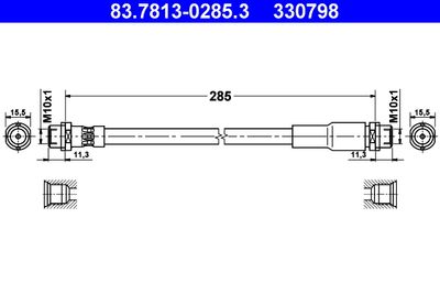83781302853 ATE Тормозной шланг