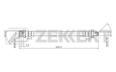 BS9128 ZEKKERT Тормозной шланг