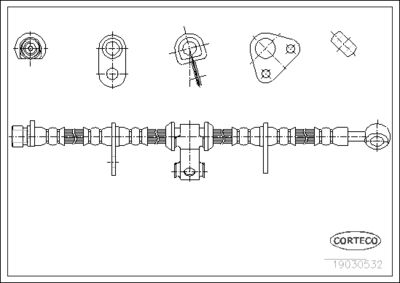 19030532 CORTECO Тормозной шланг