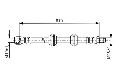 1987481744 BOSCH Тормозной шланг