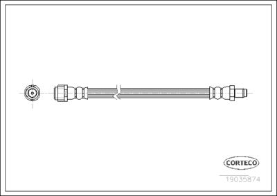 19035874 CORTECO Тормозной шланг
