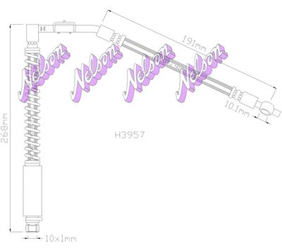 H3957 KAWE Тормозной шланг