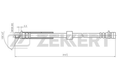 BS9469 ZEKKERT Тормозной шланг