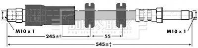 BBH6812 BORG & BECK Тормозной шланг