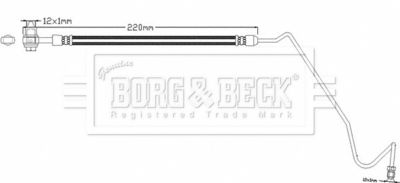 BBH8351 BORG & BECK Тормозной шланг