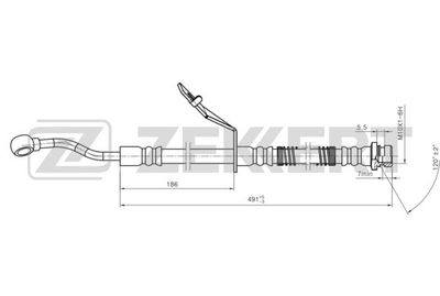 BS9474 ZEKKERT Тормозной шланг