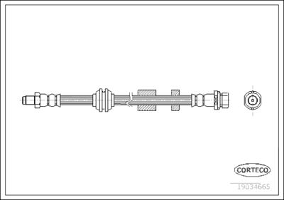 19034665 CORTECO Тормозной шланг