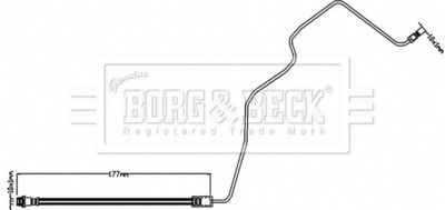 BBH8554 BORG & BECK Тормозной шланг