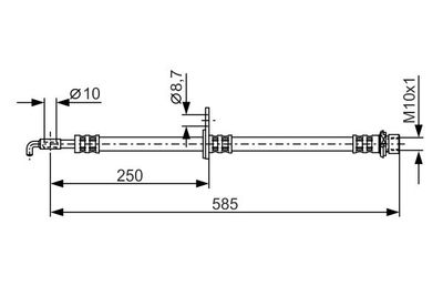 1987481314 BOSCH Тормозной шланг