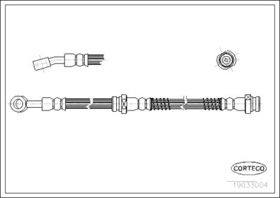 19033004 CORTECO Тормозной шланг