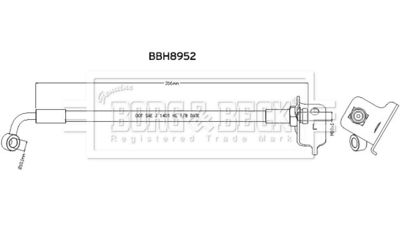 BBH8952 BORG & BECK Тормозной шланг