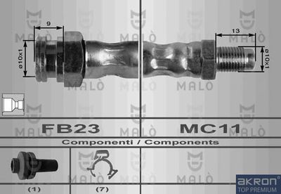 8470 AKRON-MALÒ Тормозной шланг