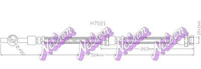 H7021 KAWE Тормозной шланг