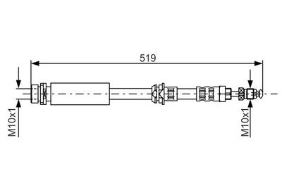 1987476993 BOSCH Тормозной шланг