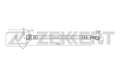 BS9413 ZEKKERT Тормозной шланг