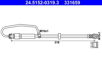 24515203193 ATE Тормозной шланг