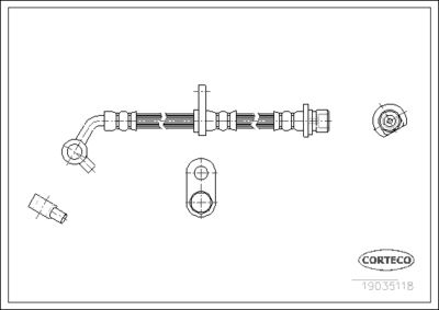 19035118 CORTECO Тормозной шланг