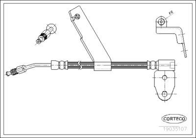 19035107 CORTECO Тормозной шланг