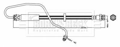 BBH8716 BORG & BECK Тормозной шланг