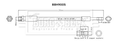 BBH9005 BORG & BECK Тормозной шланг
