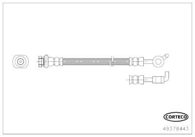 49378443 CORTECO Тормозной шланг