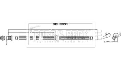 BBH9095 BORG & BECK Тормозной шланг