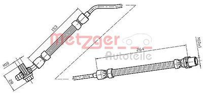 4116216 METZGER Тормозной шланг