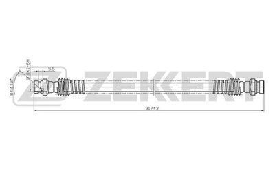 BS9121 ZEKKERT Тормозной шланг