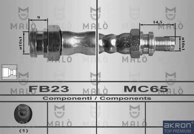 80558 AKRON-MALÒ Тормозной шланг