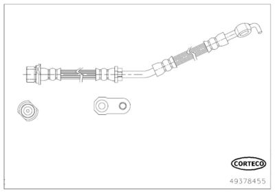 49378455 CORTECO Тормозной шланг