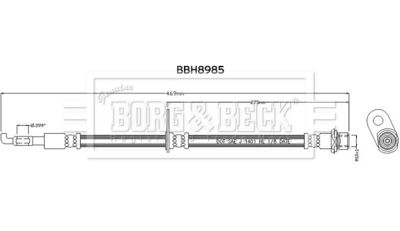 BBH8985 BORG & BECK Тормозной шланг