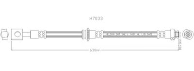 H7033 KAWE Тормозной шланг