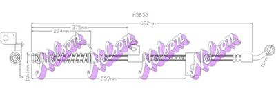 H5830 KAWE Тормозной шланг