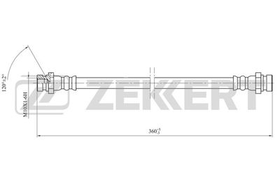 BS9449 ZEKKERT Тормозной шланг