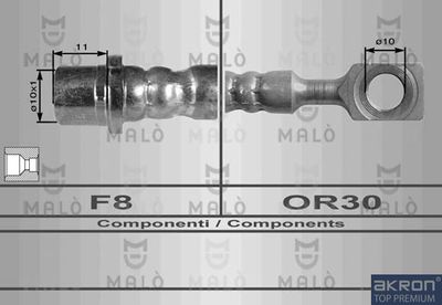 8936 AKRON-MALÒ Тормозной шланг