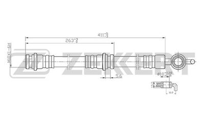 BS9143 ZEKKERT Тормозной шланг