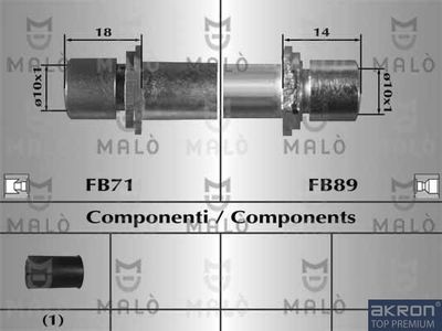 80961 AKRON-MALÒ Тормозной шланг