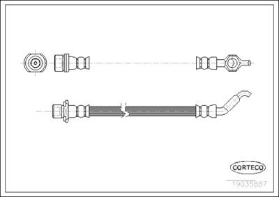 19035887 CORTECO Тормозной шланг