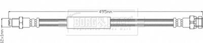 BBH8345 BORG & BECK Тормозной шланг