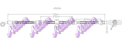 H5284 KAWE Тормозной шланг