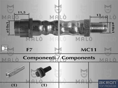 80809 AKRON-MALÒ Тормозной шланг