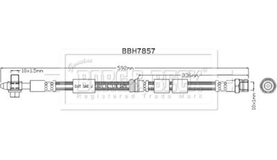 BBH7857 BORG & BECK Тормозной шланг