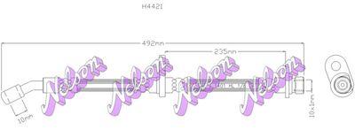 H4421 KAWE Тормозной шланг