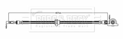 BBH8893 BORG & BECK Тормозной шланг