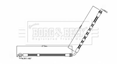 BBH8852 BORG & BECK Тормозной шланг