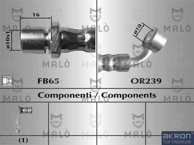 80867 AKRON-MALÒ Тормозной шланг